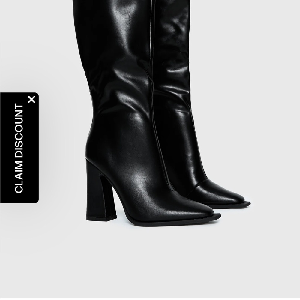 Princess Polly Black Heeled Boots